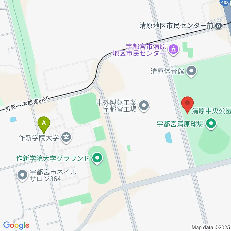 宇都宮清原球場周辺のコンビニエンスストア一覧地図