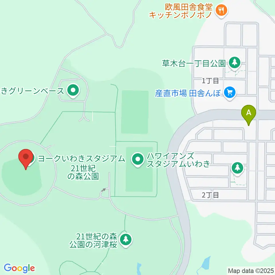 ヨークいわきスタジアム周辺のコンビニエンスストア一覧地図