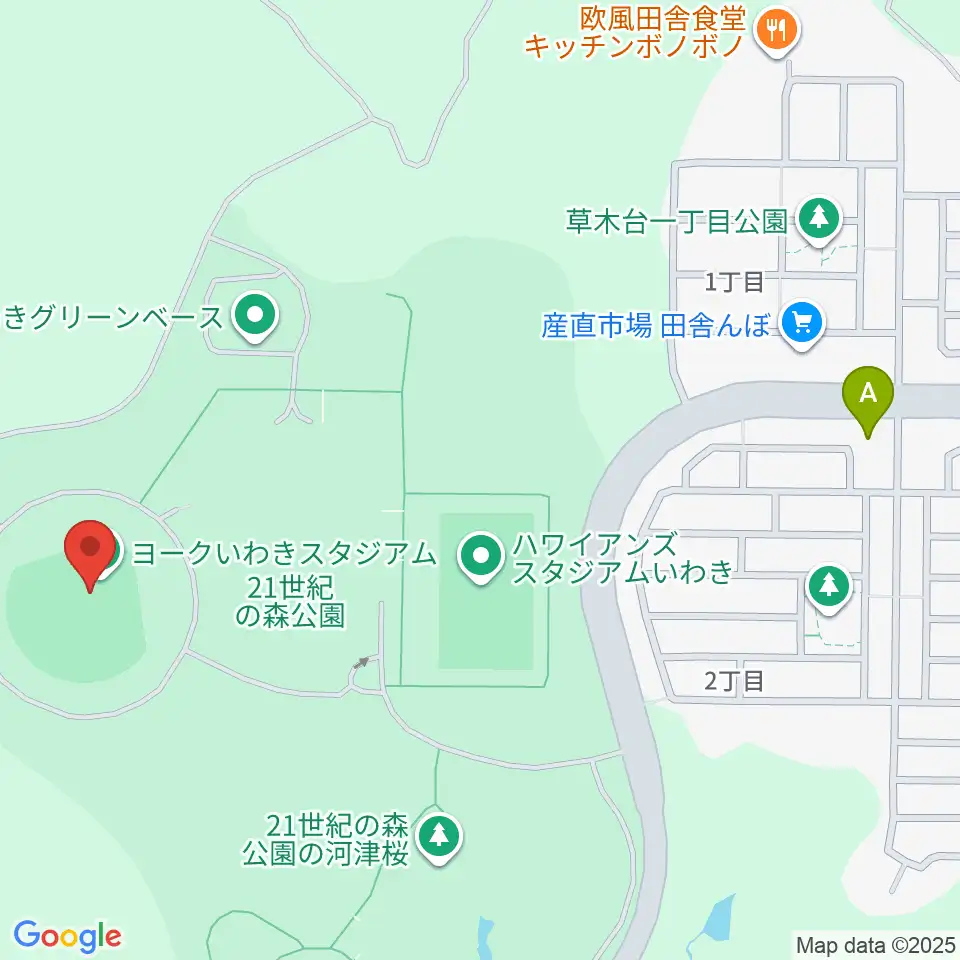 ヨークいわきスタジアム周辺のコンビニエンスストア一覧地図