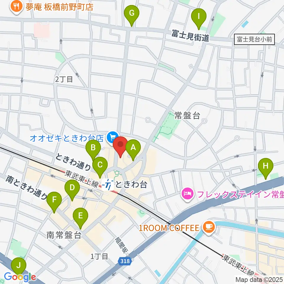 ときわ台Cave周辺のコンビニエンスストア一覧地図