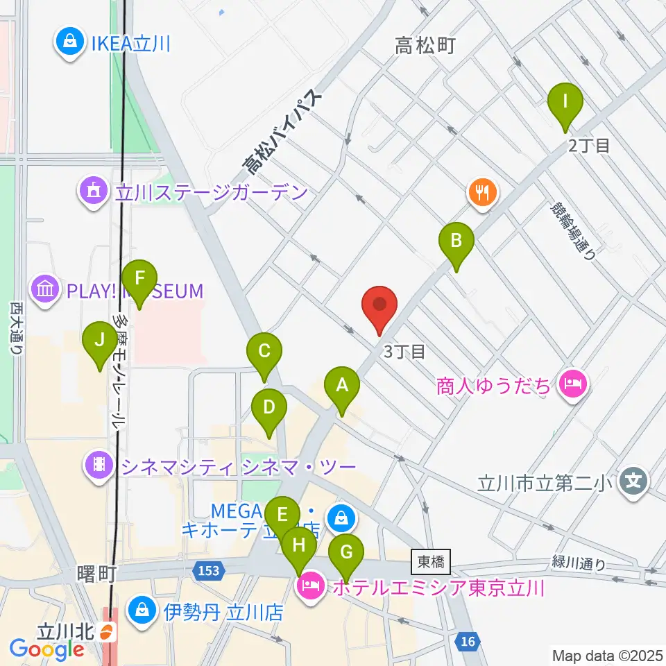 青江楽器ミュージック・イン・トム周辺のコンビニエンスストア一覧地図