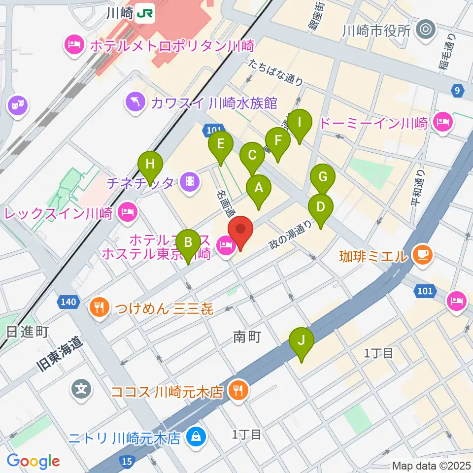 アイオン音楽スタジオ周辺のコンビニエンスストア一覧地図