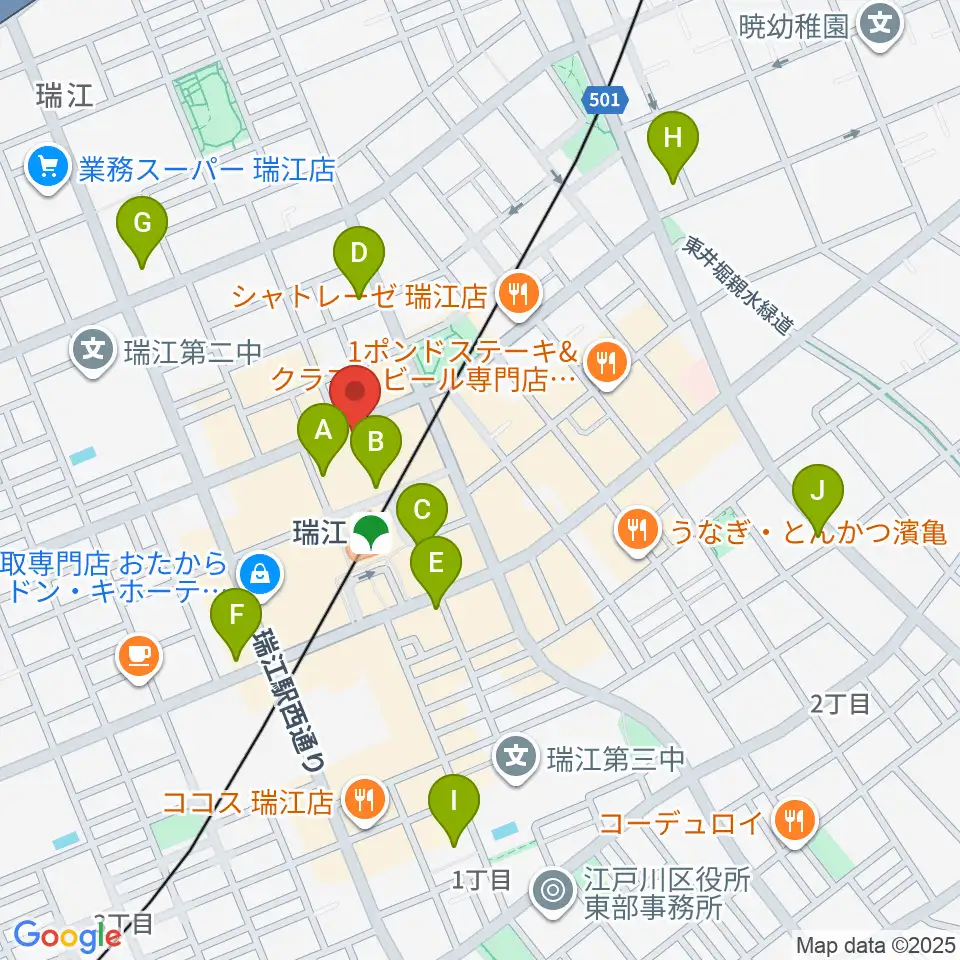 東部フレンドホール周辺のコンビニエンスストア一覧地図
