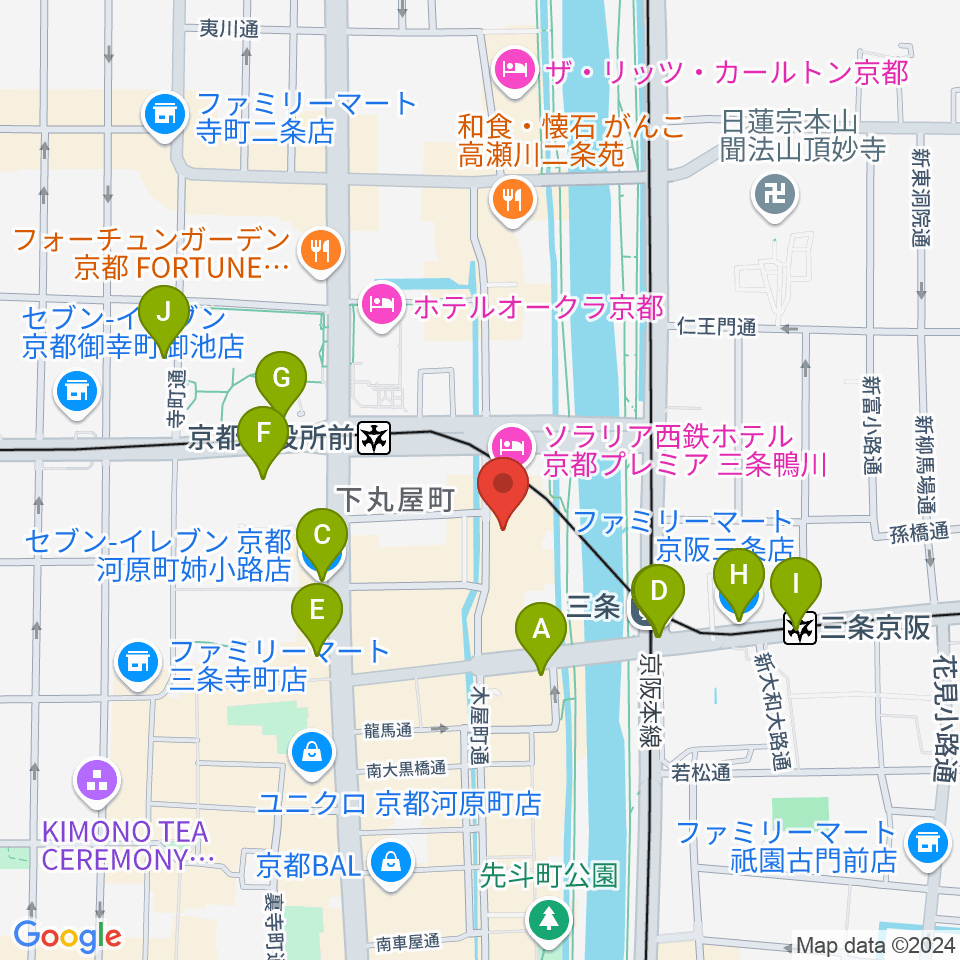 ライブスポットラグ周辺のコンビニエンスストア一覧地図