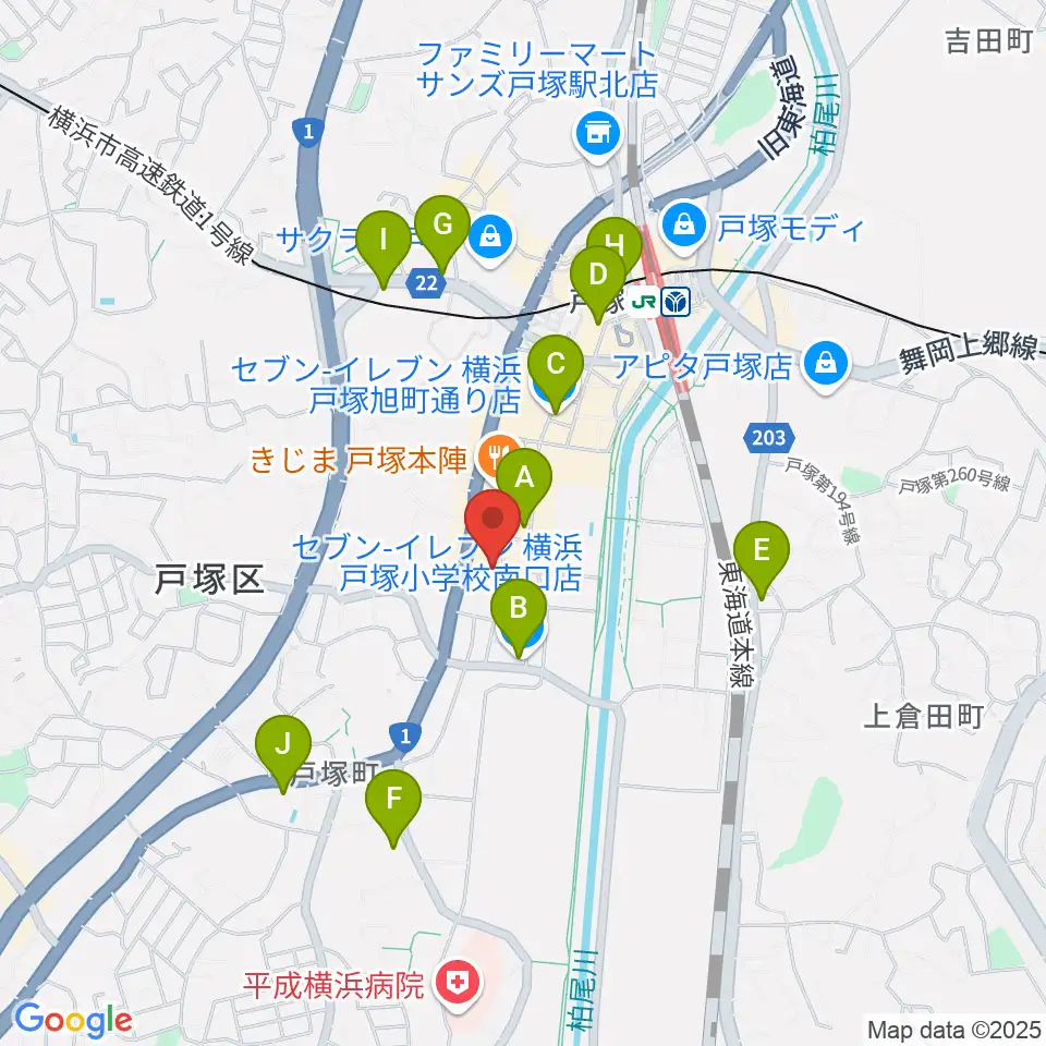 さやか音感ピアノ教室周辺のコンビニエンスストア一覧地図