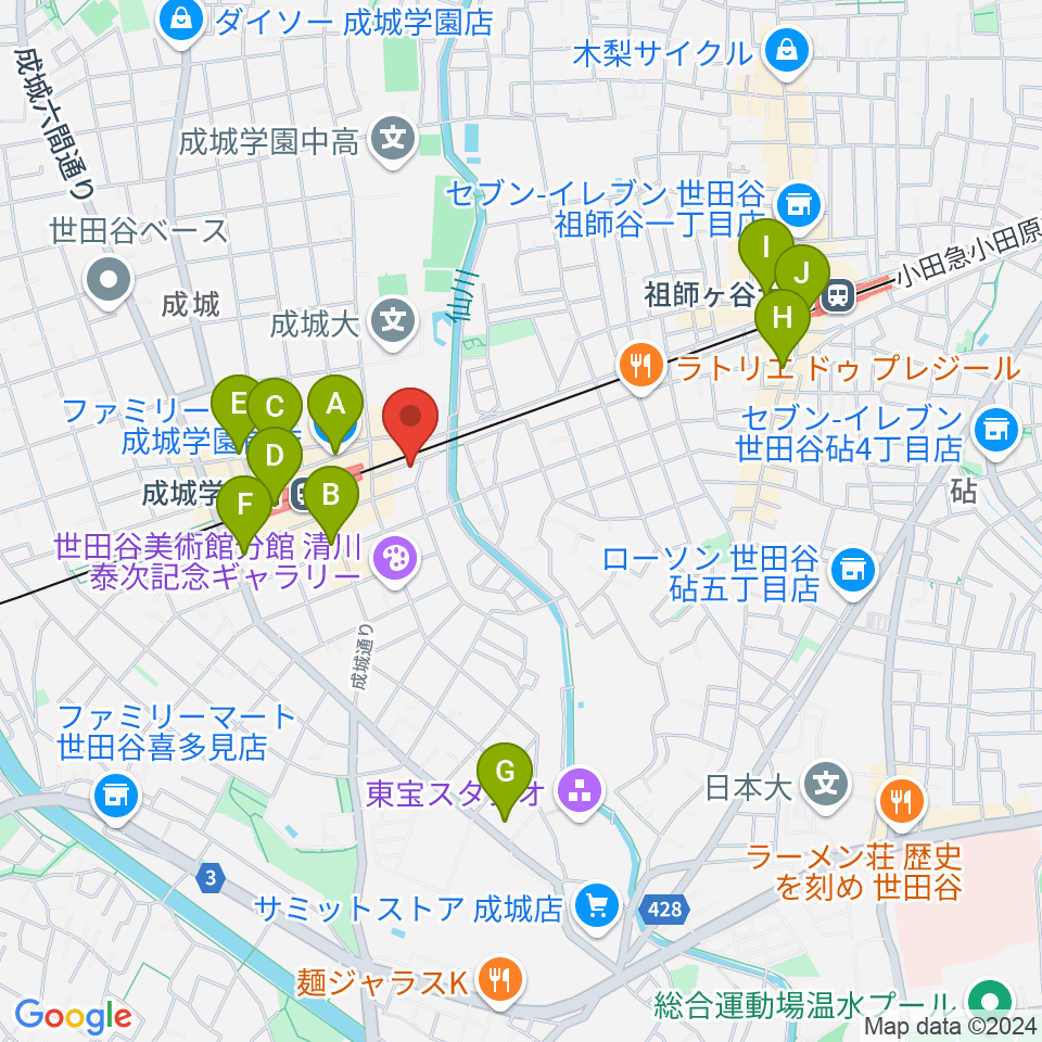 アトリエ第Q藝術周辺のコンビニエンスストア一覧地図