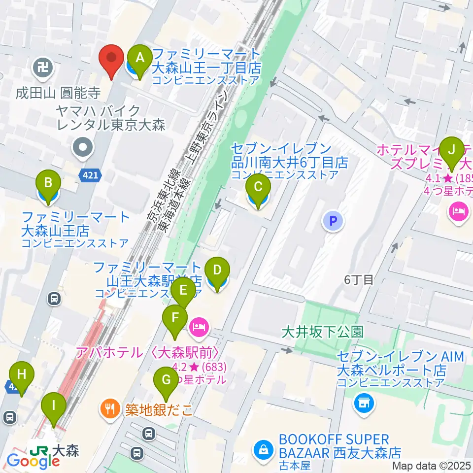 いしはら弦楽器工房周辺のコンビニエンスストア一覧地図
