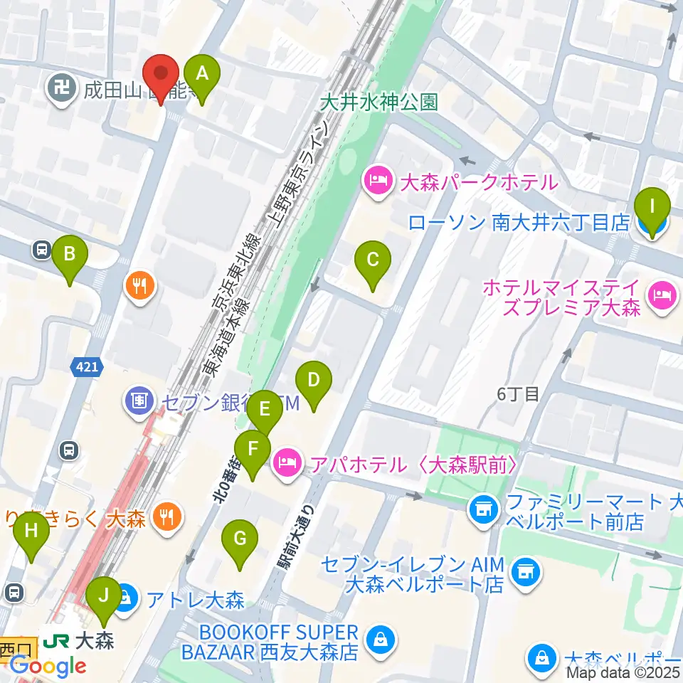 いしはら弦楽器工房周辺のコンビニエンスストア一覧地図