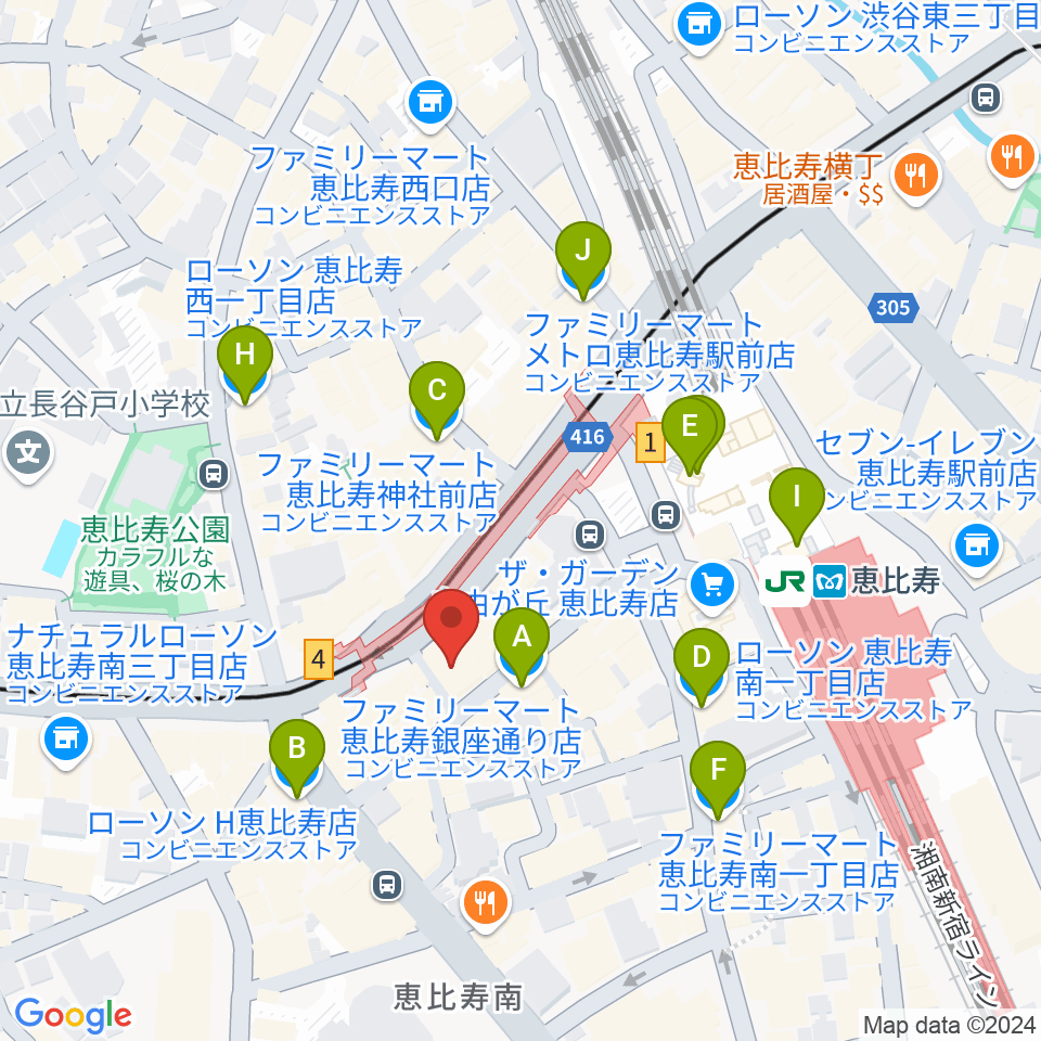 声の達人スタジオ周辺のコンビニエンスストア一覧地図