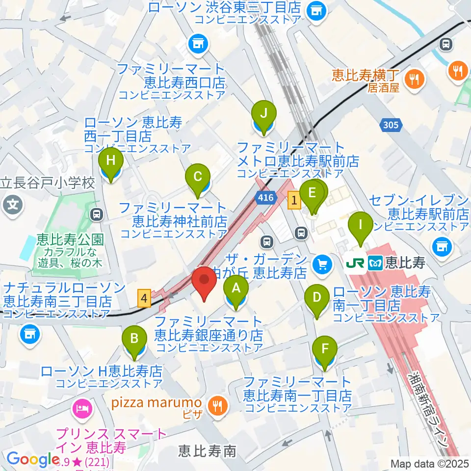 声の達人スタジオ周辺のコンビニエンスストア一覧地図