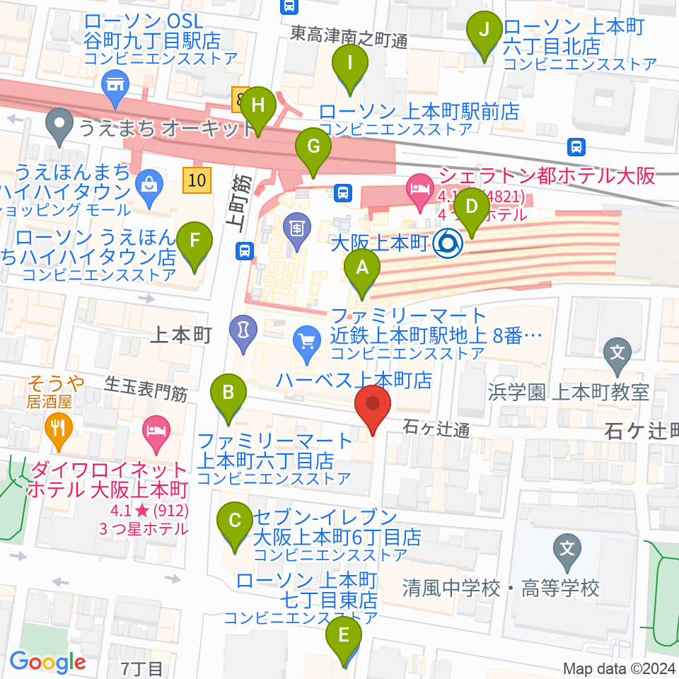 ラ・ロコマサロン周辺のコンビニエンスストア一覧地図