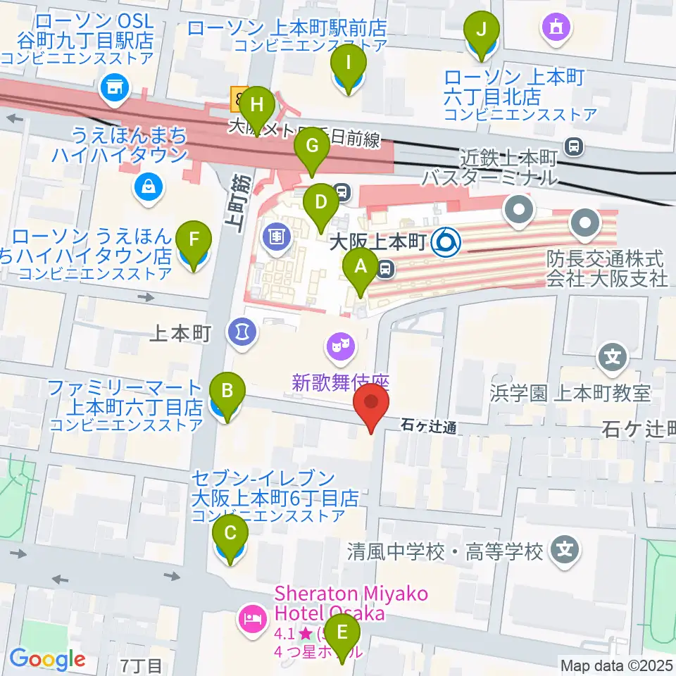 ラ・ロコマサロン周辺のコンビニエンスストア一覧地図