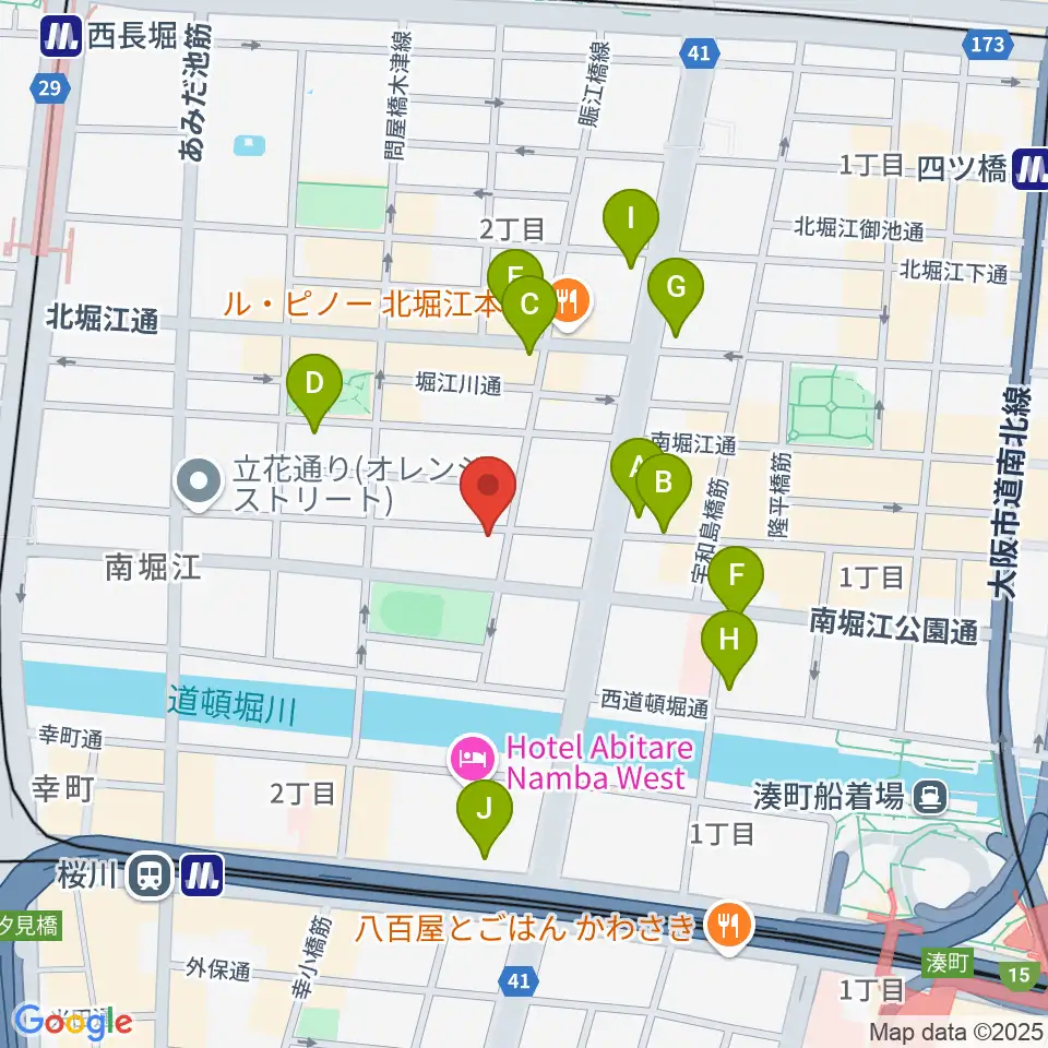 大倉ギター教室周辺のコンビニエンスストア一覧地図
