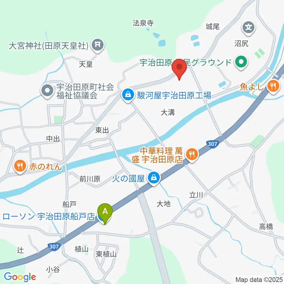 宇治田原町総合文化センター周辺のコンビニエンスストア一覧地図