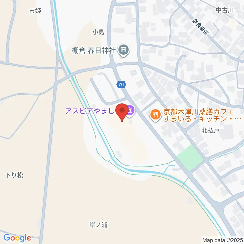 山城総合文化センター アスピアやましろ周辺のコンビニエンスストア一覧地図