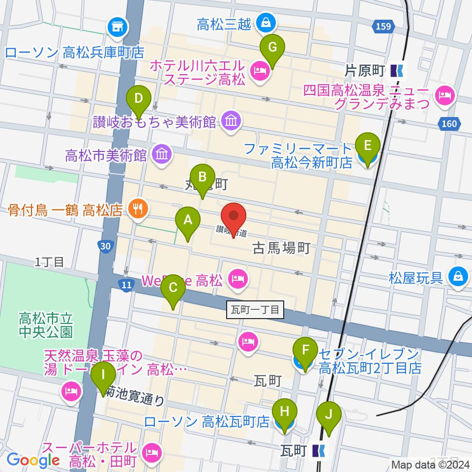 高松ビートルズ周辺のコンビニエンスストア一覧地図