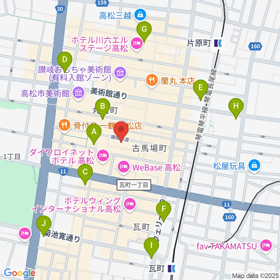 高松ビートルズ周辺のコンビニエンスストア一覧地図