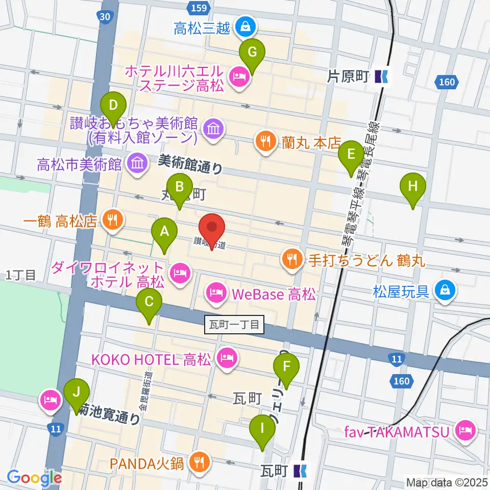 高松ビートルズ周辺のコンビニエンスストア一覧地図