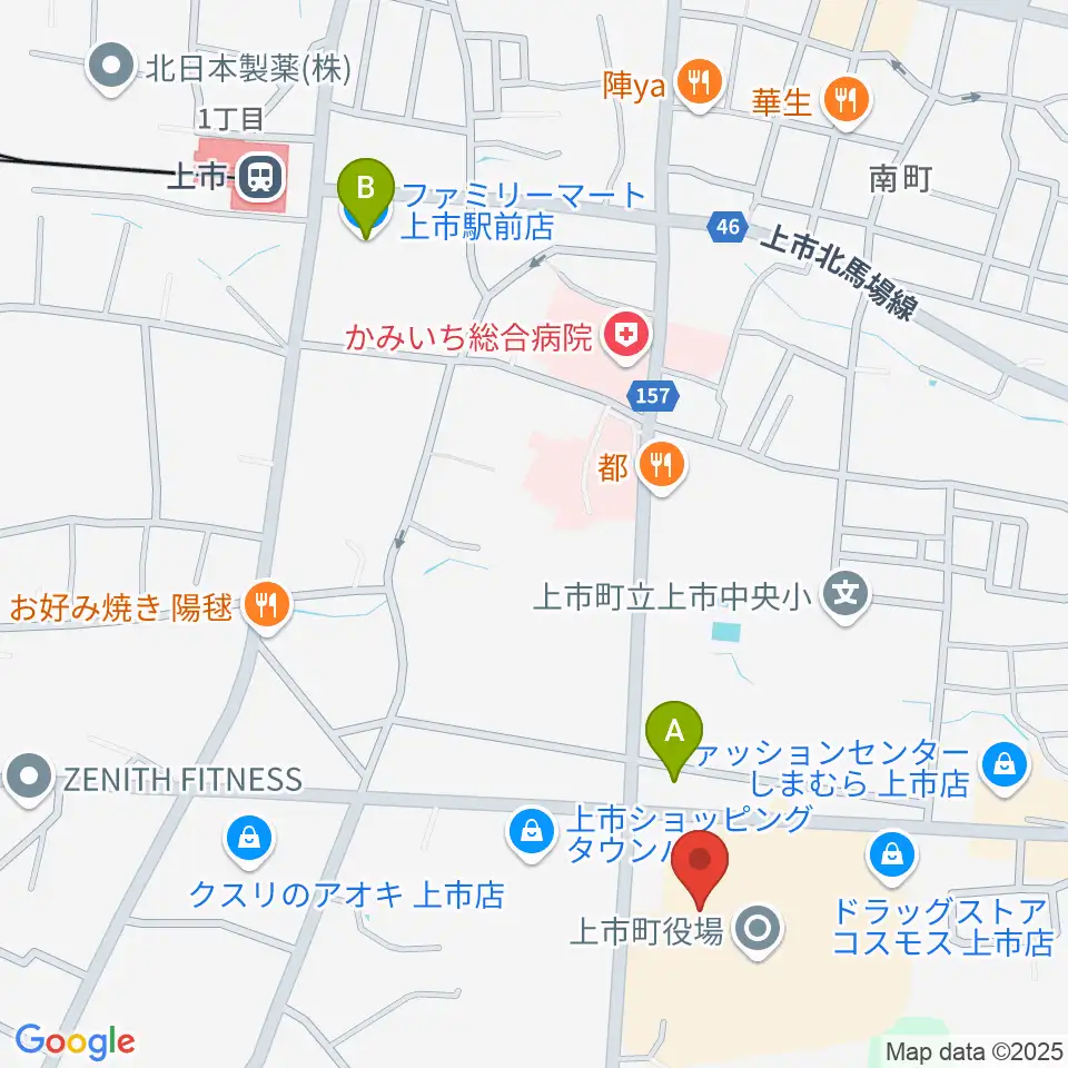 北アルプス文化センター周辺のコンビニエンスストア一覧地図