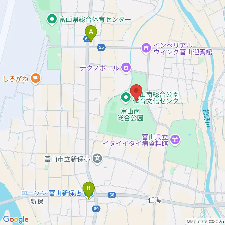富山能楽堂周辺のコンビニエンスストア一覧地図