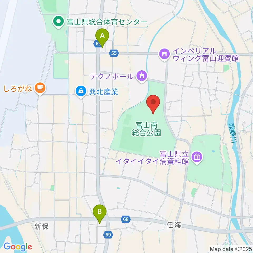 富山能楽堂周辺のコンビニエンスストア一覧地図