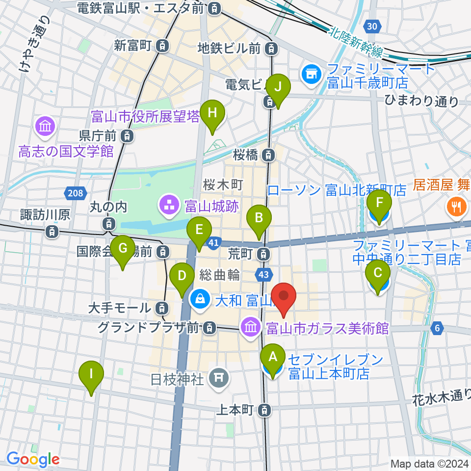 てるてる亭周辺のコンビニエンスストア一覧地図