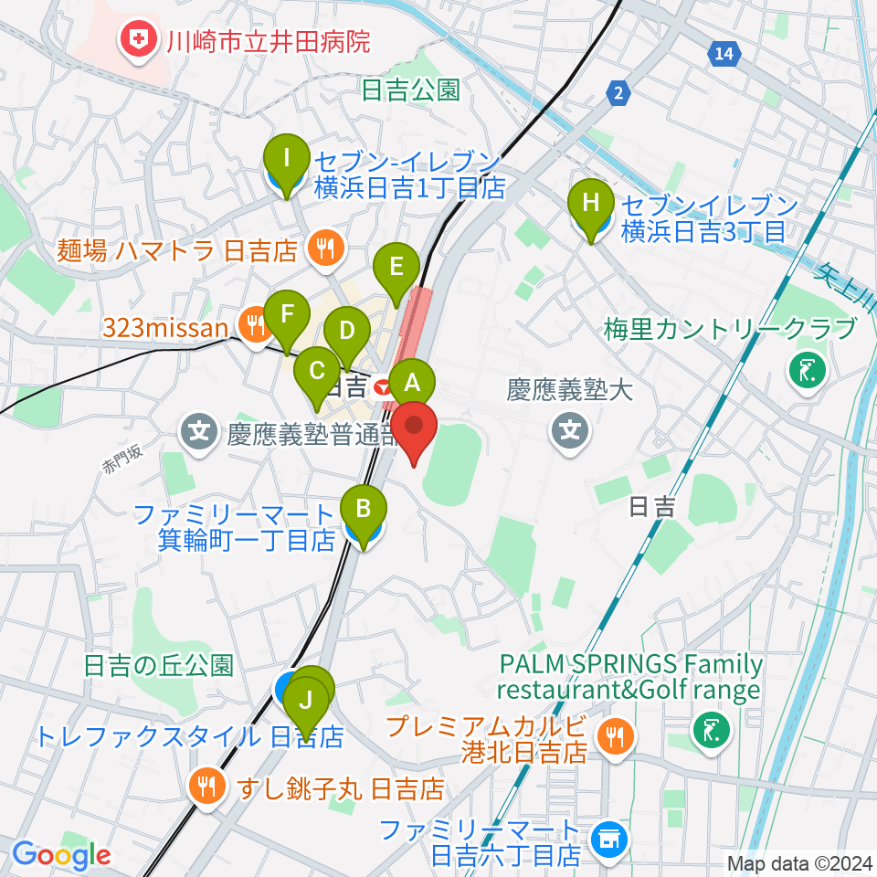 藤原洋記念ホール周辺のコンビニエンスストア一覧地図