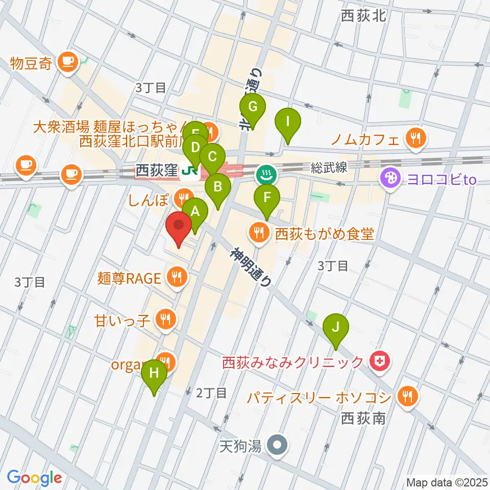 SAWYER CAFE周辺のコンビニエンスストア一覧地図