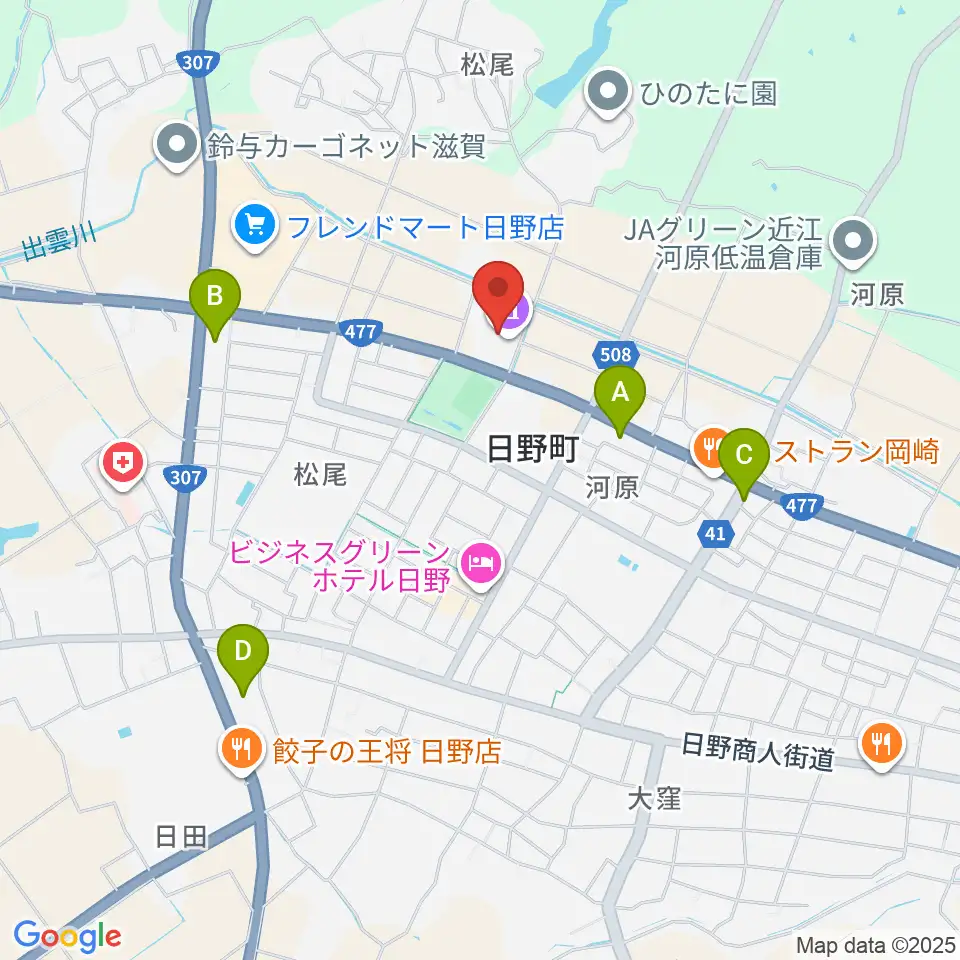 日野町町民会館わたむきホール虹周辺のコンビニエンスストア一覧地図
