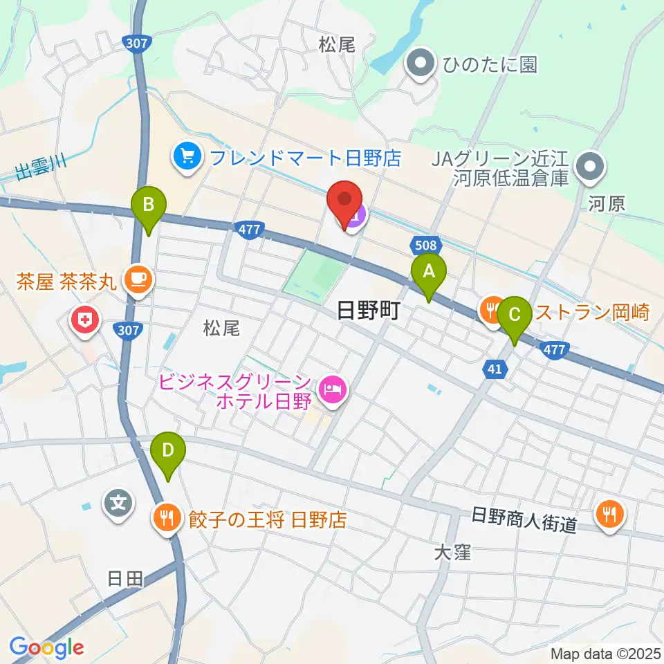 日野町町民会館わたむきホール虹周辺のコンビニエンスストア一覧地図