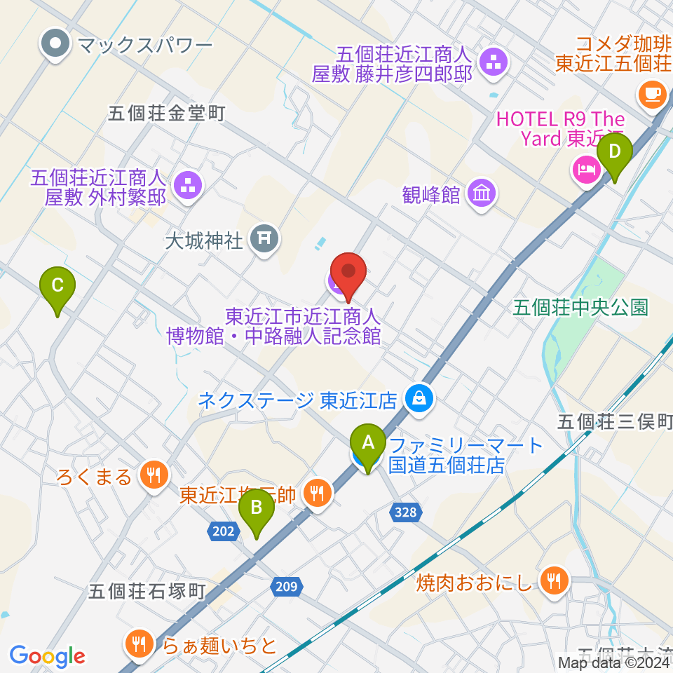 てんびんの里文化学習センター周辺のコンビニエンスストア一覧地図