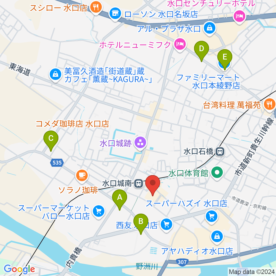 あいこうか市民ホール周辺のコンビニエンスストア一覧地図