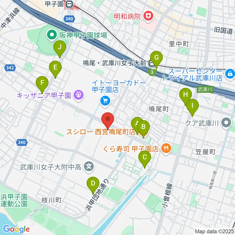 なるお文化ホール周辺のコンビニエンスストア一覧地図