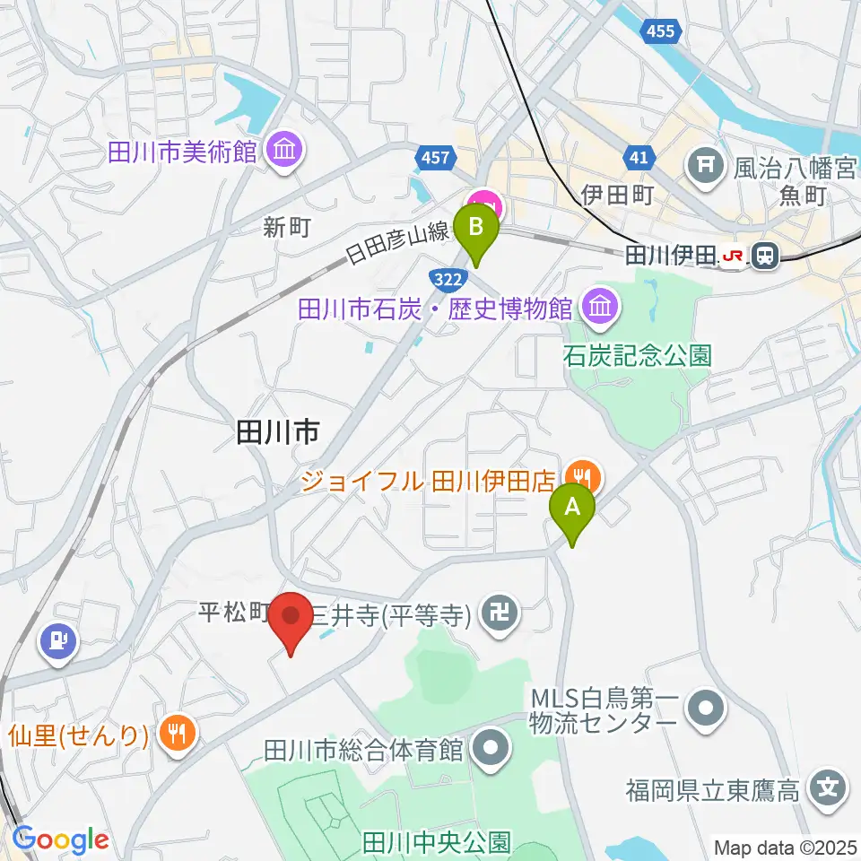 田川青少年文化ホール周辺のコンビニエンスストア一覧地図