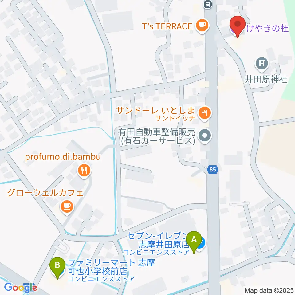 糸島けやきの杜周辺のコンビニエンスストア一覧地図