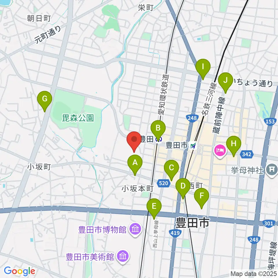 とよた科学体験館周辺のコンビニエンスストア一覧地図