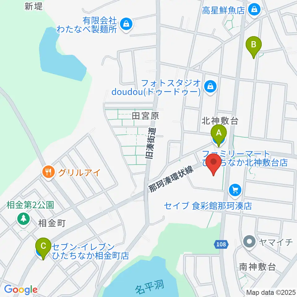 ひたちなか市那珂湊総合福祉センター・ふれあい交流館周辺のコンビニエンスストア一覧地図