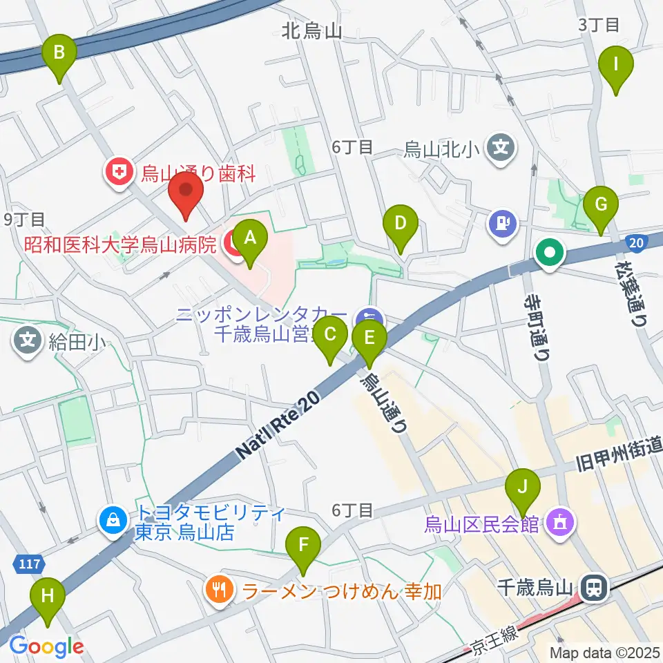 世田谷アールイーシースタジオ周辺のコンビニエンスストア一覧地図