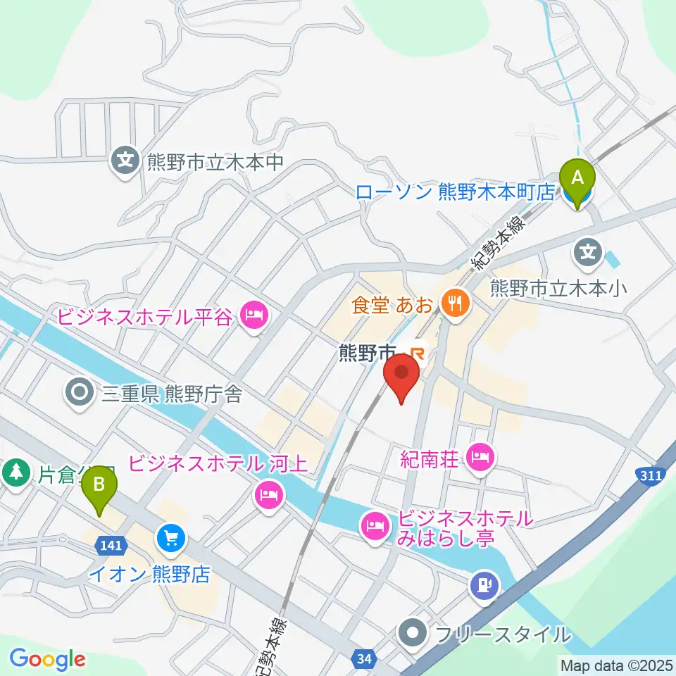 熊野市文化交流センター周辺のコンビニエンスストア一覧地図