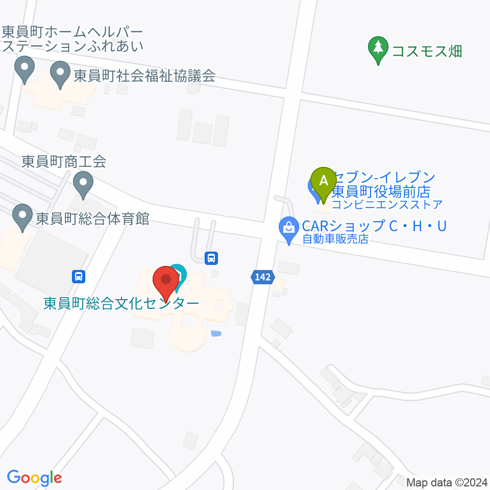 東員町総合文化センター周辺のコンビニエンスストア一覧地図