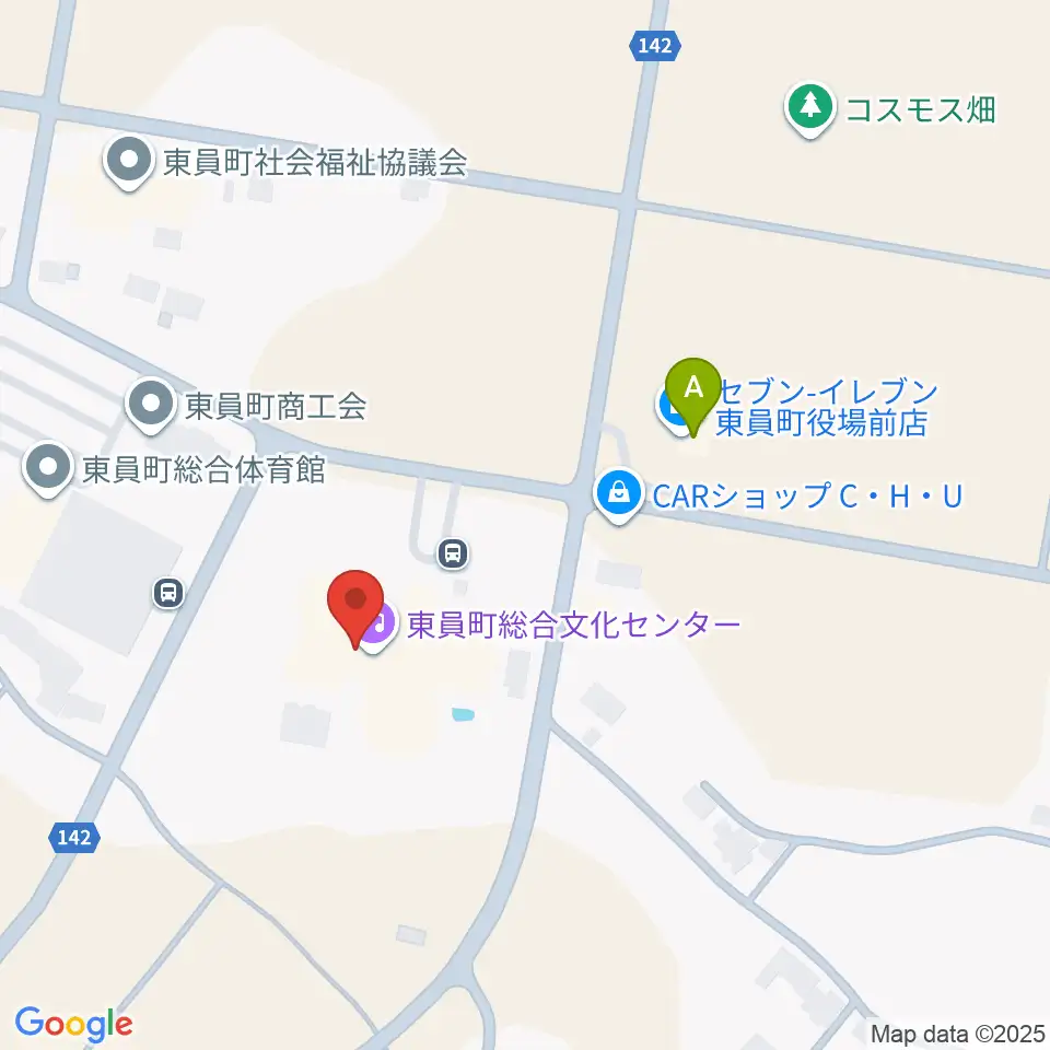 東員町総合文化センター周辺のコンビニエンスストア一覧地図