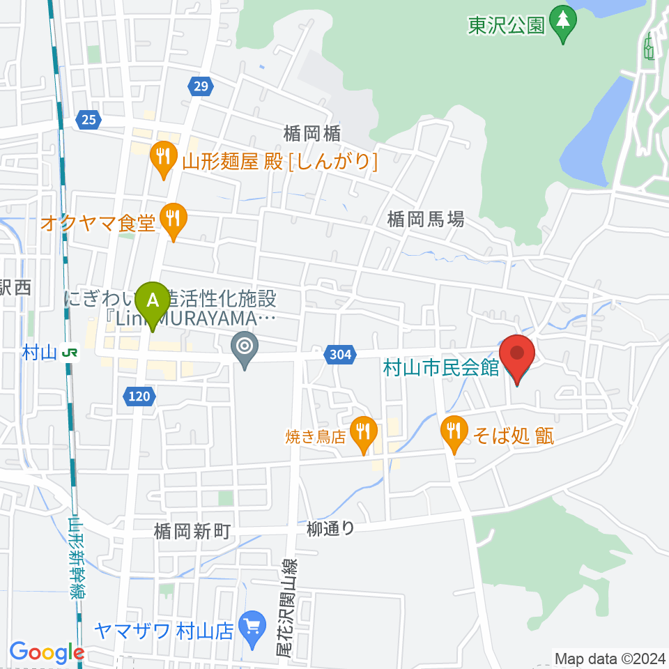 村山市民会館周辺のコンビニエンスストア一覧地図