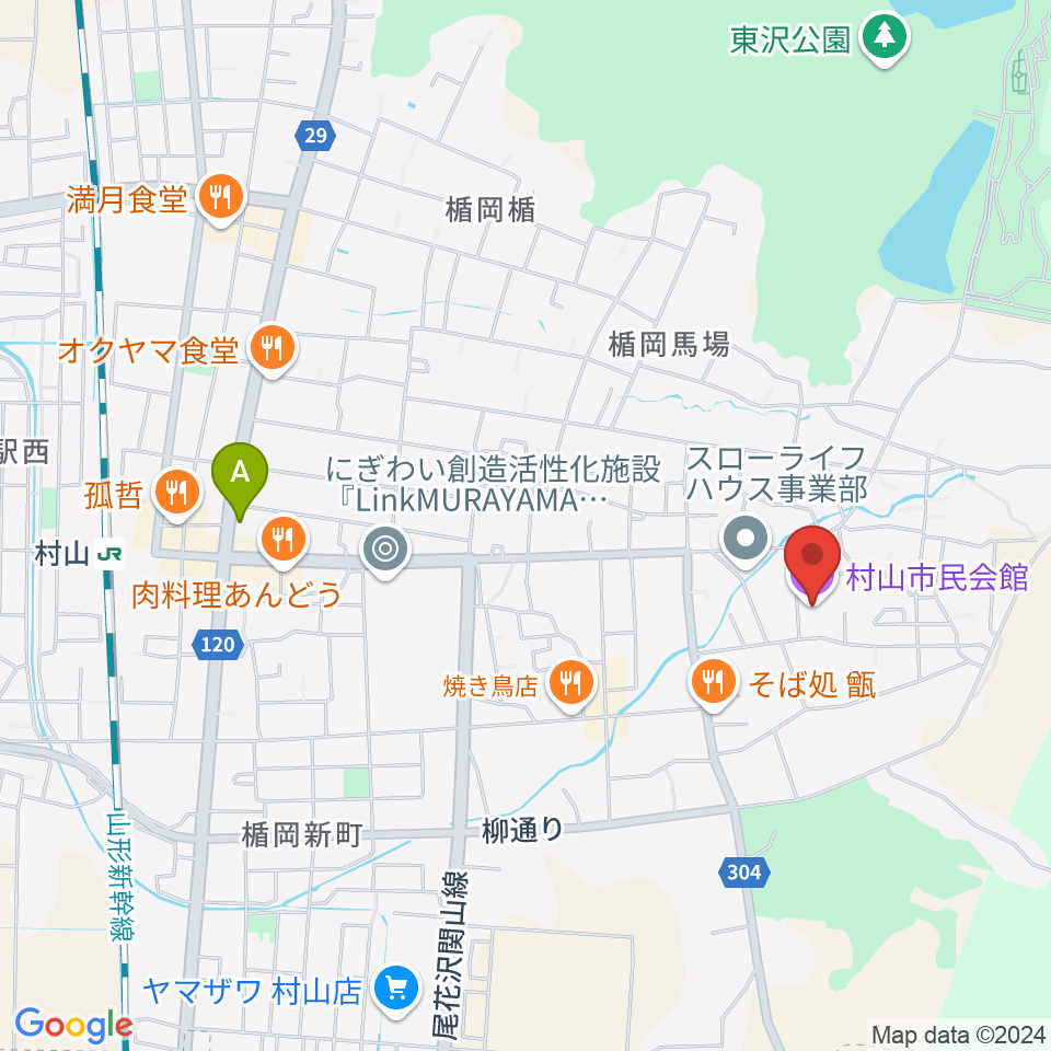 村山市民会館周辺のコンビニエンスストア一覧地図