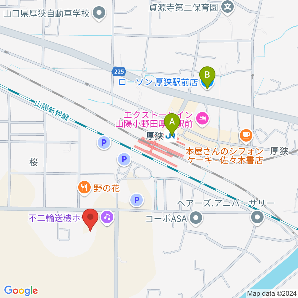 不二輸送機ホール周辺のコンビニエンスストア一覧地図