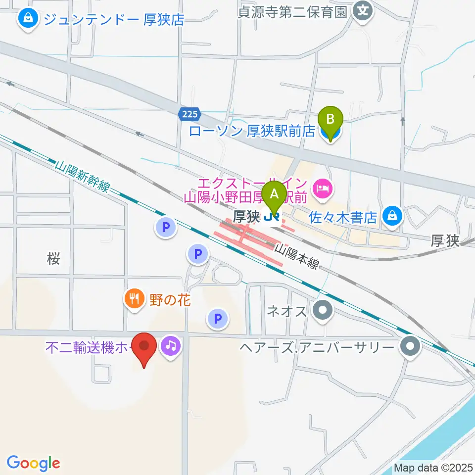 不二輸送機ホール周辺のコンビニエンスストア一覧地図