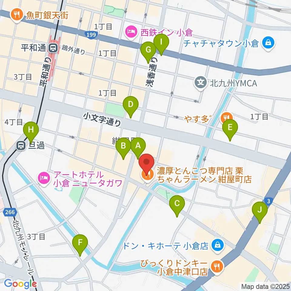 小倉WHIPPING POST周辺のコンビニエンスストア一覧地図