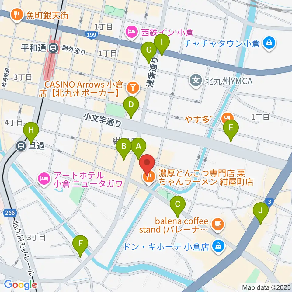 小倉WHIPPING POST周辺のコンビニエンスストア一覧地図