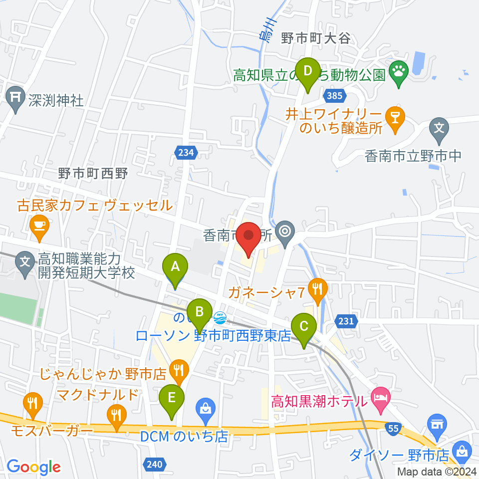 のいちふれあいセンター周辺のコンビニエンスストア一覧地図