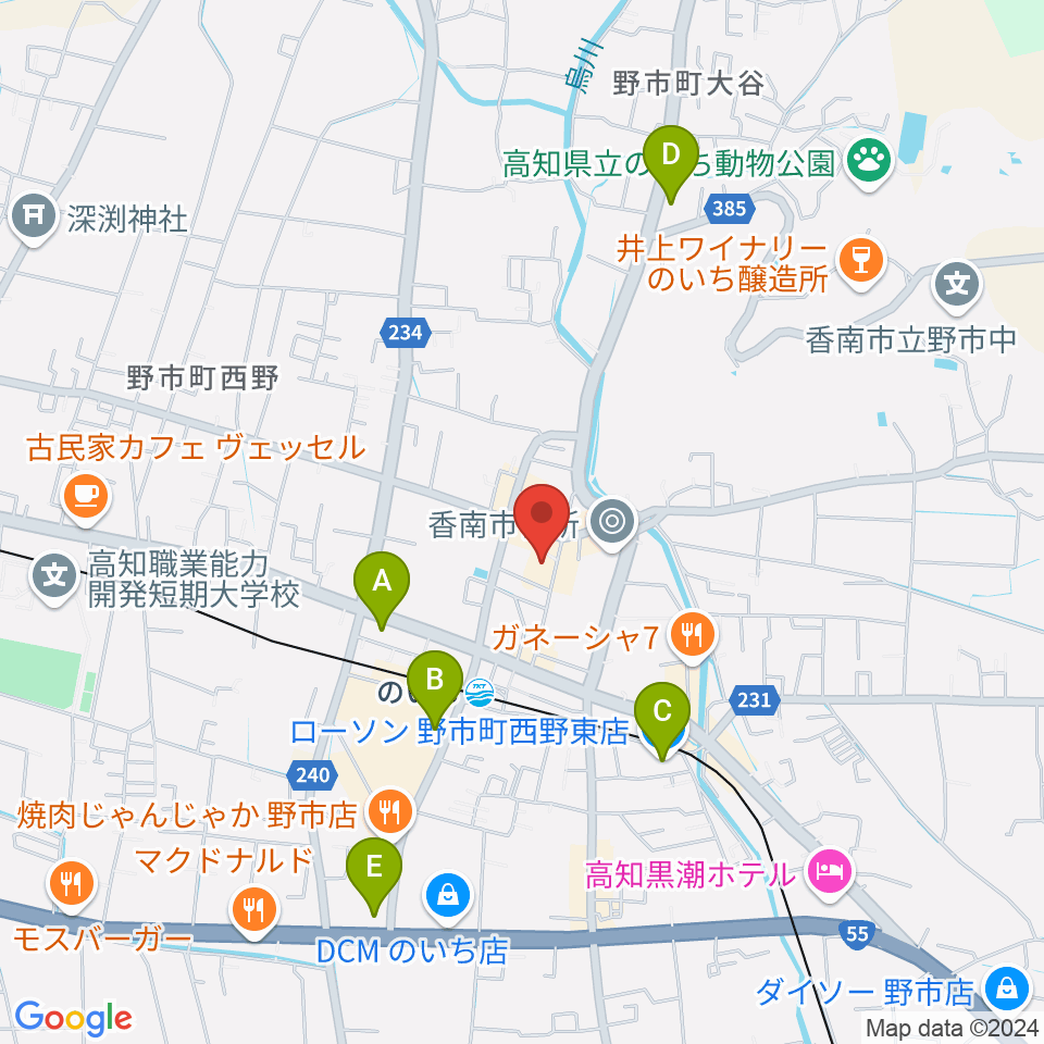 のいちふれあいセンター周辺のコンビニエンスストア一覧地図