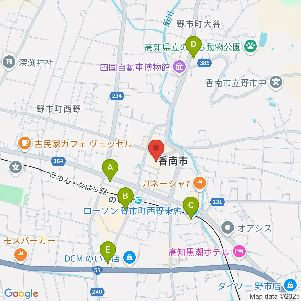 のいちふれあいセンター周辺のコンビニエンスストア一覧地図